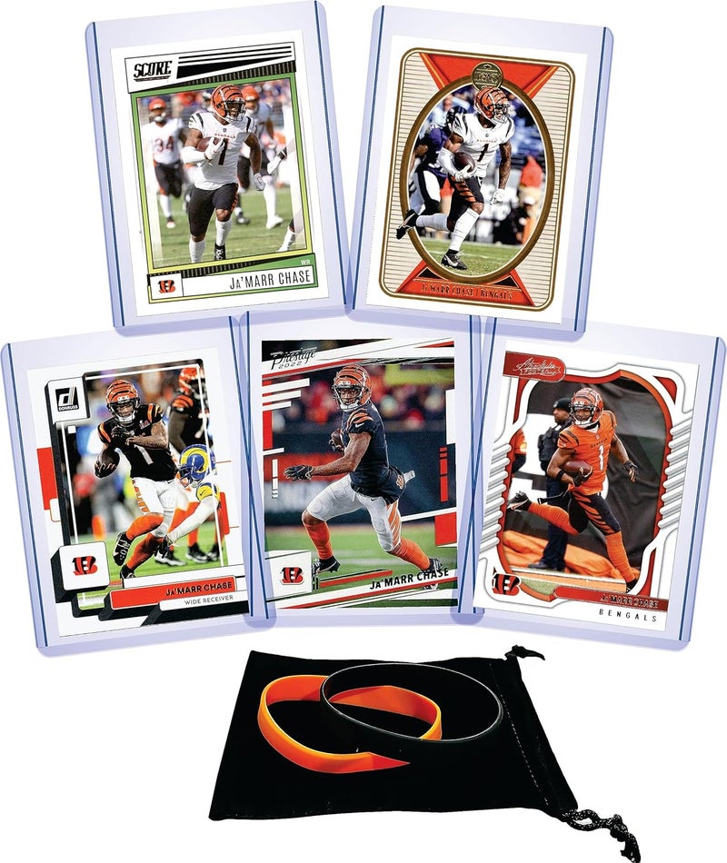 Chaser Ja'Marr Chase (5) Assorted Football Cards Gift Pack - Image 1
